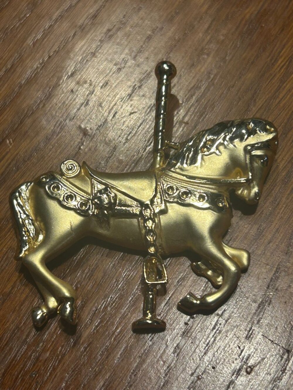 Vintage Gold Color Carousel Horse Pin
